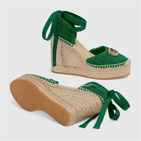 gucci women's open-toe platform espadrille|designer gucci espadrilles.